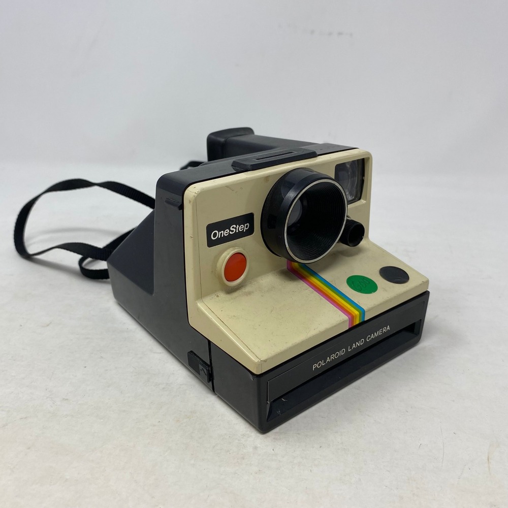 Polaroid OneStep Land Camera‎ Vintage Instant Film Rainbow Stripe SX-70 Untested